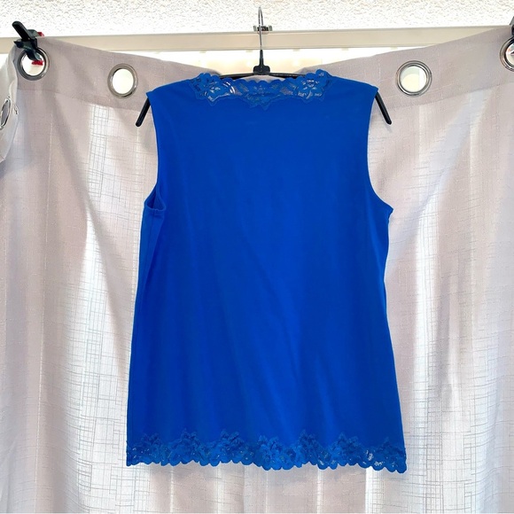 💧Coldwater Creek Royal Blue Sleeveless Top size Medium - Picture 2 of 6
